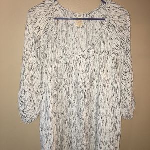 Black and White Blouse